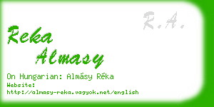 reka almasy business card